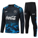 Conjunto Napoli Zíper Curto Treino Preto 2024/25