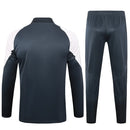 Conjunto Real Madrid Zíper Curto Treino Cinza