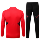 Conjunto Zíper Curto Flamengo Treino Vermelho e Preto