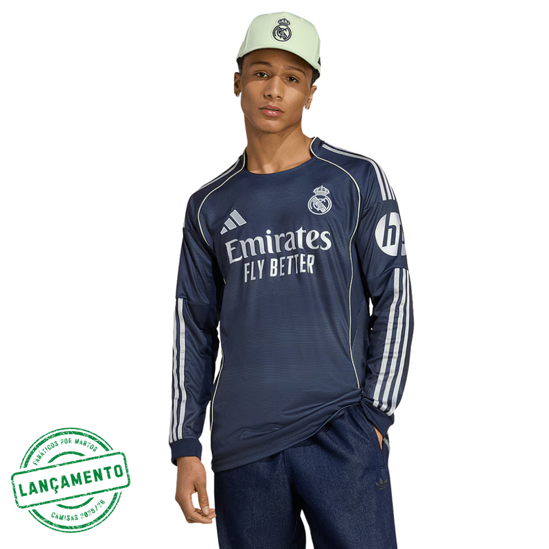 Camisa Real Madrid Manga Longa 2025/26 Away