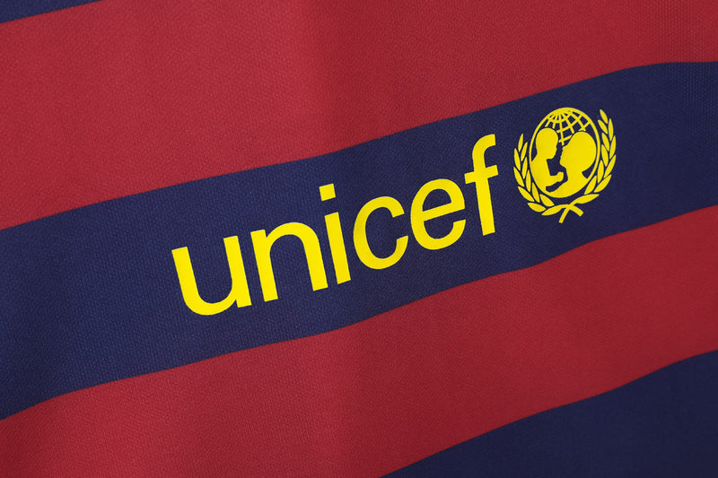 Camisa Retrô Barcelona Manga Longa 2015/16 Home