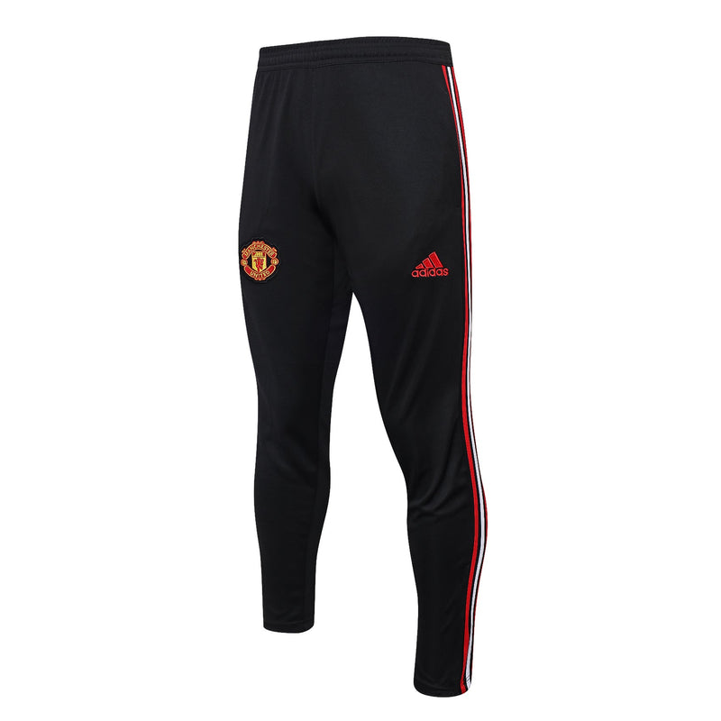 Conjunto Manchester United Zíper Longo Vermelho e Branco